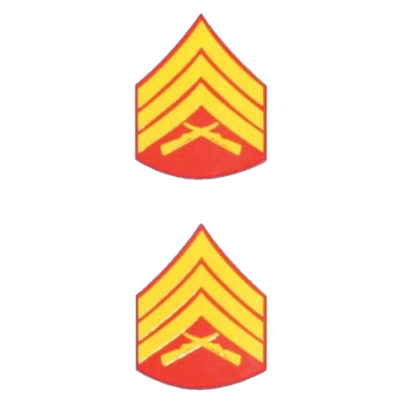 USMC E-5 SGT. Mini Decal (2 pc) - Veteran Owned Business