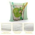 thumbnail image 4 of Wuche  Summer Time Throw Pillow Cases Tiki Bar Mai Tai Cocktail&nbsp;Decorative Cushion Covers Blue Hawaiian, Kiwi Mojito Quotes Pillowcase Holiday Home Couch Decor Square, 4 of 5