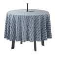 thumbnail image 1 of Vargottam Indoor/OutdoorRoundTablecloth 58 InchTablecloth with Umbrella Hole & Zip- Waterproof TableCloth TableCovers for Backyard Table -Royal Blue, 1 of 7