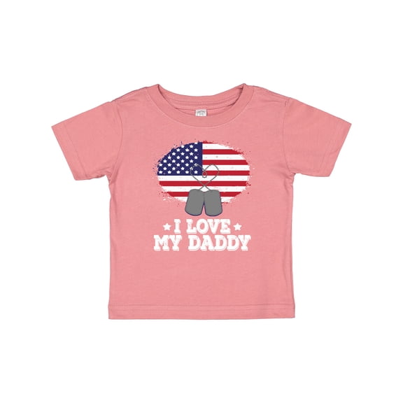 Inktastic I Love my Daddy Military Son Daughter Boys or Girls Baby T-Shirt