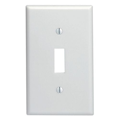 Leviton 1-Gang Wallplate White Normal Toggle Switch, Toggle Wallplate White