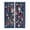 Blue, variant on Navy Blue Flowers Kitchen Curtains 84 Inch Length, Spring Vintage Floral Leaves Farmhouse Grommet Top Bedroom Living Room Curtains, Light Filtering Cafe Curtain Drapes 2 Panels Set 84''x84''