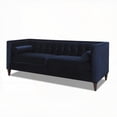 thumbnail image 2 of Modern 84" Tuxedo Tufted Sofa in Dark Navy Blue Performance Velvet, 2 of 14