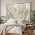 thumbnail image 3 of Sage Green Marble Tapestry for Bedroom Wall Hanging Tapestry, Contemporary Abstract Fluid Art Ceiling Backdrop Tapestries Poster Blanket Wall Decor for Teens Room Living Room Dorm 39" x 59", 3 of 8