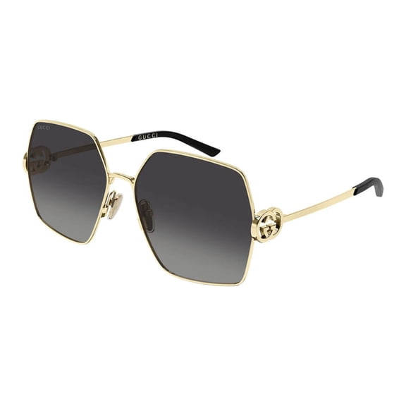 Gucci GG2163S 001 61mm Square Sunglasses Women's Gold