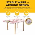 thumbnail image 4 of Happy Easter Table Cloths for 5 Foot Rectangle Tables, Pink Spring Gnomes Eggs Flower Branch Rabbit Patio Waterproof Elastic Fitted Tablecloths, Washable Rectangular Table Cover for Camping, 4 of 8