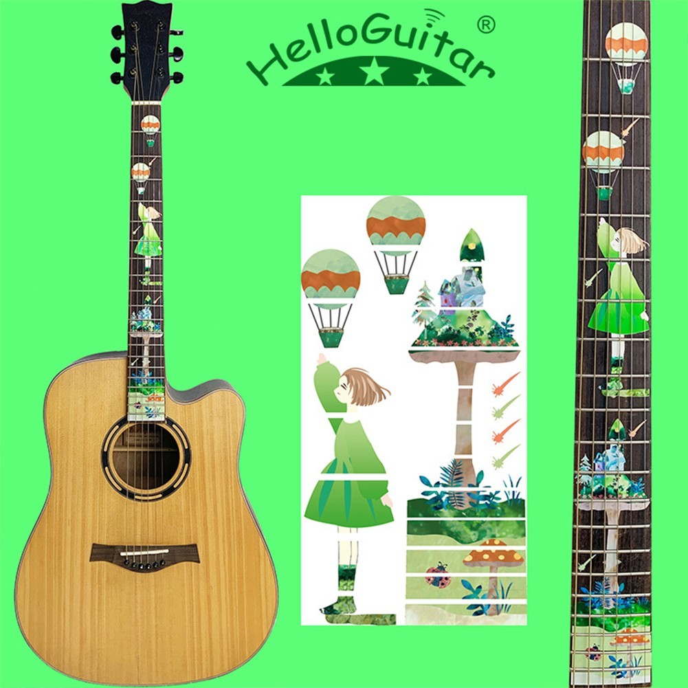 QXKE Guitar Fretboard Decals Inlay Sticker DIY Cool Style for Electric AcousticGuitar