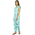 thumbnail image 3 of Bimba Womens Cotton Night Wear Pajama Set Short Sleeve Shirt with Pyjamas Night Suit, 3 of 5