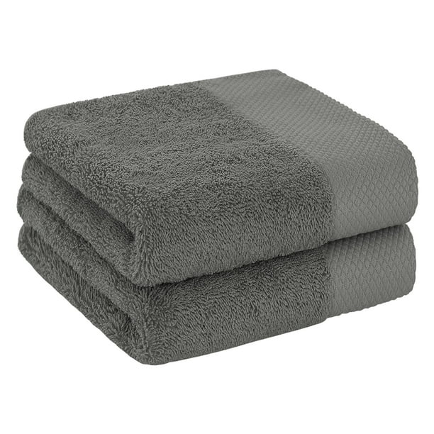 Heavyweight Luxury Cotton Hand Towels Set of 2, 16" x 30", Gray