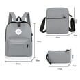 thumbnail image 2 of Mochila Para Acampar Al Aire Libre De 3 Uds., Bolso De Hombro Resistente Al Desgaste Con Bandolera, Bolso De Mano, Mochila Escolar De Estilo Coreano Con Cable Usb matsuzay AP007924-04, 2 of 6