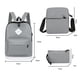 thumbnail image 2 of Mochila Para Acampar Al Aire Libre De 3 Uds., Bolso De Hombro Resistente Al Desgaste Con Bandolera, Bolso De Mano, Mochila Escolar De Estilo Coreano Con Cable Usb Speravity AP007924-02, 2 of 6