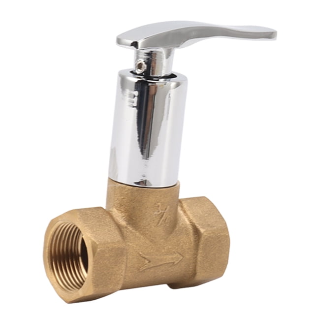 Válvula De Cierre De Agua, Válvula De Cierre De Agua De Latón Cerámico De Diseño Ergonómico De 3/4 Pulgadas Galvanizada Para El Hogar
