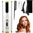 Hair Curling Iron, Cordless Automatic Curling Wand with LCD Display and