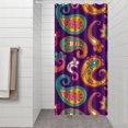 thumbnail image 3 of Vintage Chic Pattern Curtain 36x72 Inches, Quick-Dry Polyester with Plastic Hooks, Abstract Bohemian Floral Look for Bathroom Décor, 3 of 5
