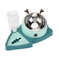 thumbnail image 2 of Juego de comedero de comida para mascotas y dispensadores de agua automáticos con cuenco de acero inoxidable desmontable para mascotas pequeñas y medianas, 2 of 8
