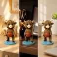 thumbnail image 5 of Highland Cow Resin Figurine Cute Cattle Statue Sculpture Home Office Desk Decor Farmhouse Rustic Animal Ornament Gift For Cow Lover Friend Family, 5 of 8