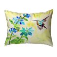 thumbnail image 1 of Betsy Drake KS1009 Oreiller Intérieur et Extérieur Sans Cordon, Colibri Aqua, 11 x 14 Po, 1 of 1
