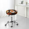 thumbnail image 7 of Daiia Fall Gnomes Stool Covers Round,Round Bar Stool Covers Waterproof Bar Chair Covers Washable Stool Cushion Slipcover for 12-14 Inch Chair-12 inch, 7 of 7