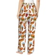 thumbnail image 3 of Goofa Hot Dog Burger Printed Soft Pajama Pants for Women, Wide Leg Comfy Casual Lounge Yoga Pants-Large, 3 of 9