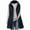 Navy, variant on QQAMB Women Puffer Jacket Cotton Solid Sleeveless Oversize Warm Vest Coat Long Lightweight Outwear Navy M