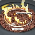 thumbnail image 5 of UPHA 42-inch Outdoor Propane Round Fire Pit Table 50000 BTU Gas Concrete FirePit for Outside Patio with Wind Guard, Lava Rocks, Rain Cover, Dark Grey, 5 of 9