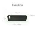 thumbnail image 2 of Ecopots Bruges Durable Modern Rectangular Indoor/Outdoor Recycled Based Composite Flower Pot Planter, Dark Grey, 31.5", 2 of 4