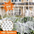 thumbnail image 5 of Ayieyill Halloween Spider Webs Decorations for Halloween Decorations Outdoor, 600sqft Cobwebs for Halloween Decor with 150 Fake Spiders, 5 of 7