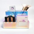 thumbnail image 7 of Impressions Vanity Prisma Clear Acrylic Makeup Organizer with 2 Tiered Makeup Brush Holder, 7 of 7