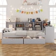 thumbnail image 4 of Mirightone L-Shaped Corner Bookcase MDF Daybeds, Gray, 4 of 9