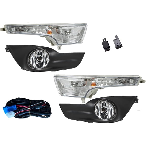 Pair Fog Light & Corner Turn Signal Lamp w/Wiring Fit for 2013-2015 Altima NI2531118