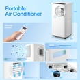 thumbnail image 5 of FOHERE 8000 BTU Portable Air Conditioner for Room Cooling and Heating, Covers up to 350 Square Feet, 5-in-1 All-Season Portable Air Conditioner with Remote Control and Window Kit, White, 5 of 9
