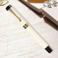 thumbnail image 3 of Elegant Acrylic Fountain Pen 0.5mm Businessmen Pens Electroplating Process Office Writing - Pearl White, 3 of 8