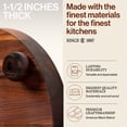 thumbnail image 3 of John Boos B Series Round Wood Cutting Board with Feet, 12" x 12", Walnut, 3 of 9