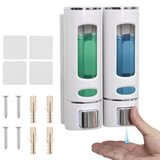Liquid Soap Dispenser Wall Mounted 400ml Bathroom Body Lotions Shampoo  Container
