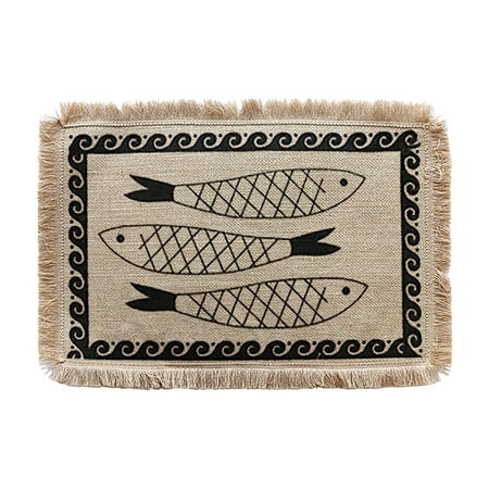 

CHGBMOK Clearance Kitchen Essentials Woven Placemats Linen Dining Table Insulation Pads Square Jute Decorative Mats