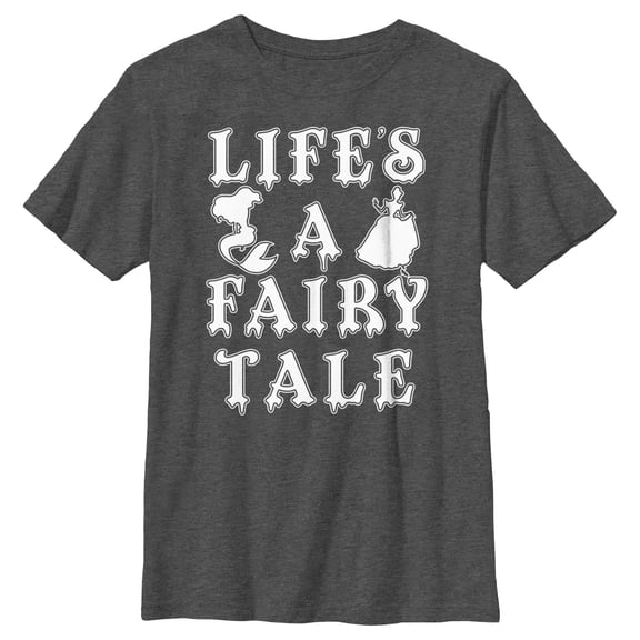 Boy's Disney Life’s a Fairytale Graphic Tee Charcoal Heather Large