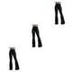 thumbnail image 4 of Qarigey Pantalones vaqueros de pierna ancha para mujer, pantalones de cintura alta, pantalones elásticos informales con correa elástica para Type1 NO1, 4 of 6
