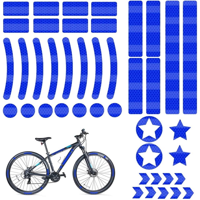 Bicycle Reflectors, Bicycle Stickers Reflective Stickers, 42 Pieces Bicycle Stickers Reflective Tape, Reflective Sticker Clothes, For Kids Scooters Bicycles Helmet Strollers