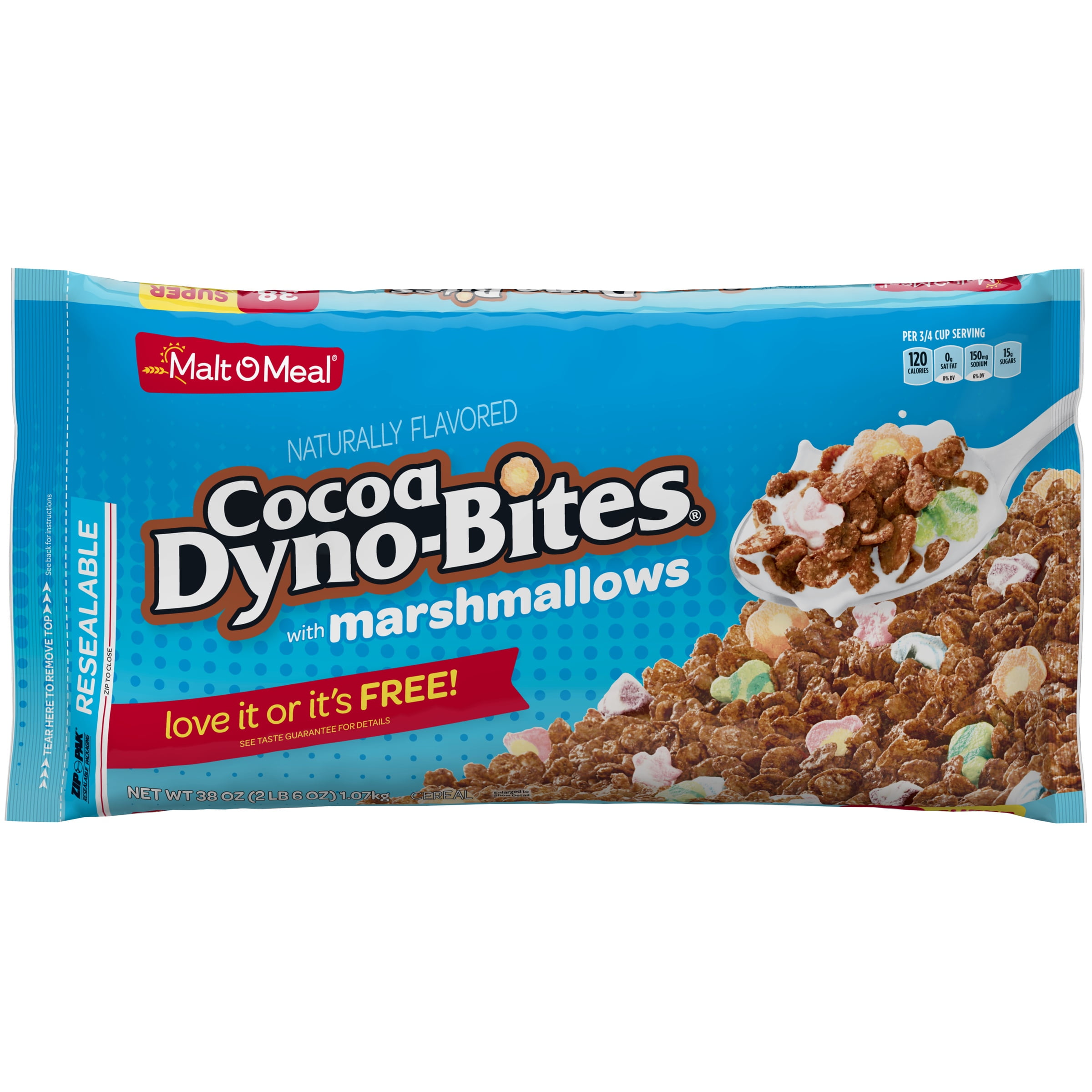 MaltOMeal Breakfast Cereal, Coco DynoBites, Marshmallows, 38 Oz