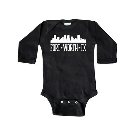 

Inktastic Fort Worth Texas Skyline TX Cities Gift Baby Boy or Baby Girl Long Sleeve Bodysuit