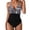 X2 Black, variant on Ticikt Women Deep V One Piece Swimsuit, Color Block Waist Ruched Drawstring Slim Fit Bathing Suit,Black,XXL
