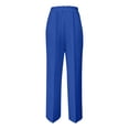 thumbnail image 6 of Inglocry Women's High Waisted Wide Leg Dress Pants Office Business Casual Work Trousers Flowy Work Palazzo Pants 2026 Blue XL, 6 of 7