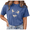 1-Blue, variant on Giffimy Women's Pink Celestial Dragon Vintage Washed T-Shirt Short Sleeve S-2XL Relaxed Fit Top