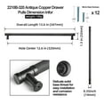 thumbnail image 3 of Goo-Ki 12 Pack Knurled Matte Black Zinc Alloy Kitchen Cabinet Handles, Closet Classic 12.6"(320mm) Hole Center Cabinet Pulls Dresser Handles for Bedroom, 3 of 9