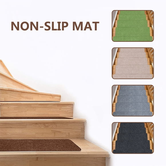 Sentmoon Stair Treads for Wooden Steps Stair Carpet Stair Carpet Treads Non-Slip Indoor Stair Mat for Dogs, Children and The Elderly