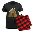 thumbnail image 5 of CafePress - Gingerbread House Women's Dark Pajamas - Women's Short Sleeve Print T-Shirt and Pants Dark Cotton Pajama Set, 5 of 7