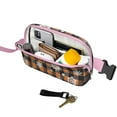 thumbnail image 4 of Orange and Black Plaid Christmas Snowflake Pattern Cute Fanny Packs for Women,Travel Waterproof Crossbody Fanny Bags Waist Purse for Women Anti Theft Adjustable Strap for Running Travel Cycling, 4 of 6