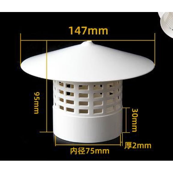 ITSELFER PVC Chimney Cap Rainproof Chimney Cover for Outdoor Camping Wood Stoves Plastic Chimney Flue Cowl Rain Cover Vent Cap