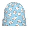 thumbnail image 7 of Naloa Cute Teeth Soft Beanie Hat, Knit Beanie Daily Beanie in Fine Knit for Women Men Winter Travel, Outdoor, 7 of 7