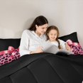 thumbnail image 5 of Homewish Cute Pink Ribbon Bowtie 2pcs Bedding Comforter Set For Female Girls Adults,Leopard Print Twin Comforter Sets,Animal Cheetah Print Breathable Bedding Set,Breathable Home Decor,Reversible, 5 of 8